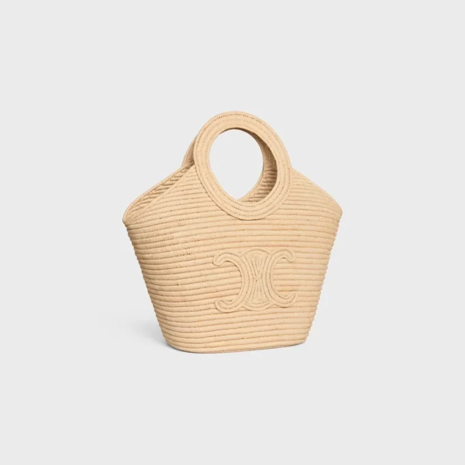 Gevlochten panier van raffia