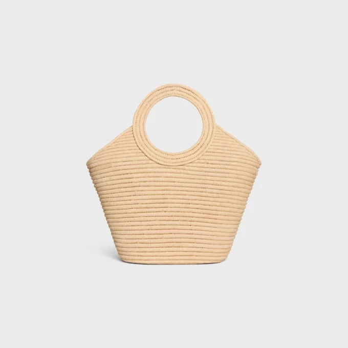 Gevlochten panier van raffia