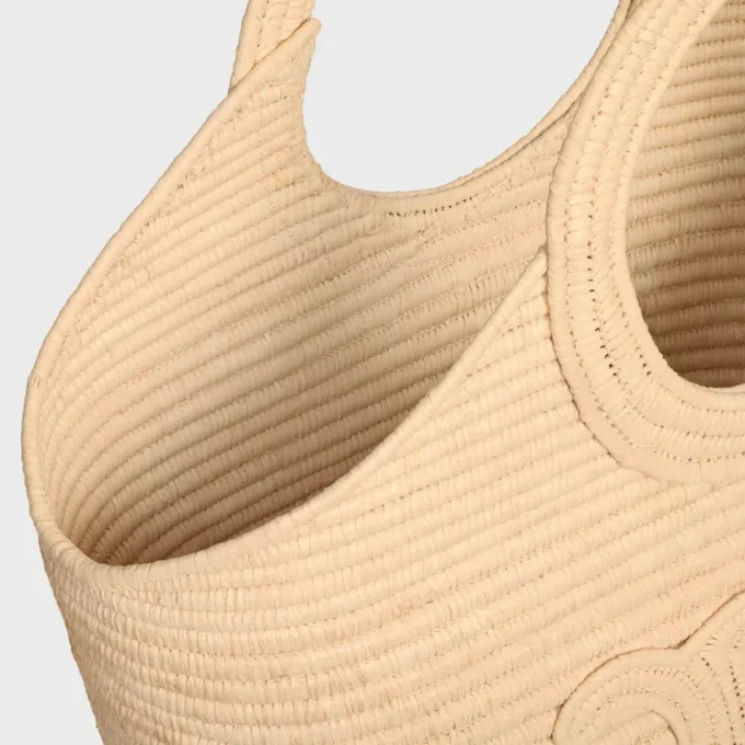 Gevlochten panier van raffia