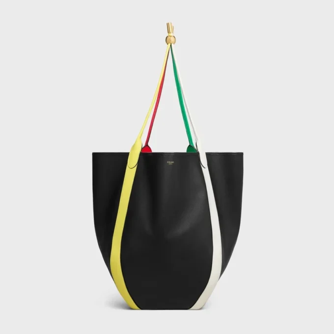 Grote Drop Bucket-tas van glad kalfsleer