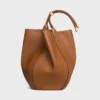 Grote Drop Bucket-tas van soepel, glad kalfsleer