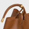 Grote Drop Bucket-tas van soepel, glad kalfsleer