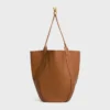 Grote Drop Bucket-tas van soepel, glad kalfsleer