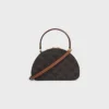 Half Moon-tas van Triomphe Canvas en kalfsleer