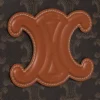 Half Moon-tas van Triomphe Canvas en kalfsleer