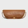Halfmoon Soft Triomphe-tas van soepel, glanzend lamsleer