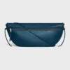 Halfmoon Soft Triomphe-tas van soepel, glanzend lamsleer
