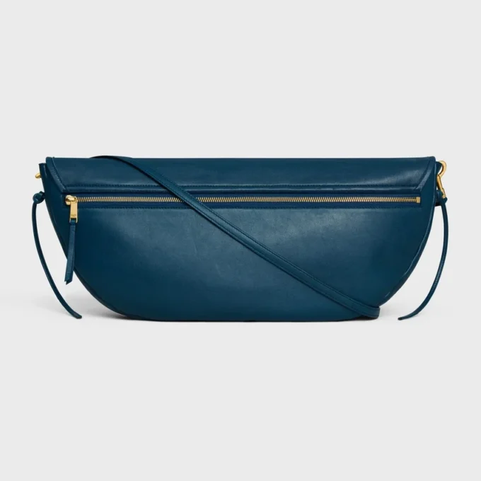 Halfmoon Soft Triomphe-tas van soepel, glanzend lamsleer