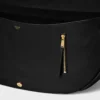 Halfmoon Soft Triomphe-tas van soepel, glanzend lamsleer