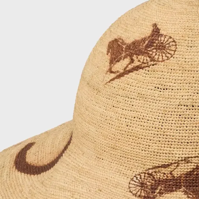 Hoed van raffia