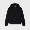 Hoodie met ritssluiting van katoenfleece