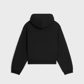 Hoodie met ritssluiting van katoenfleece