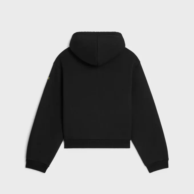 Hoodie met ritssluiting van katoenfleece
