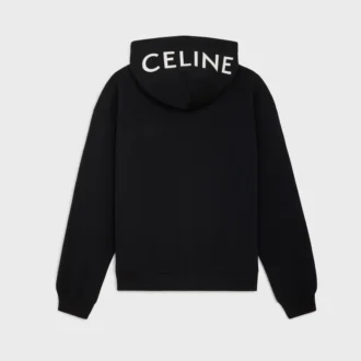 Hoodie met ritssluiting van katoenfleece