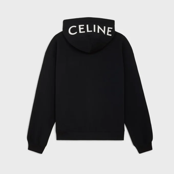 Hoodie met ritssluiting van katoenfleece