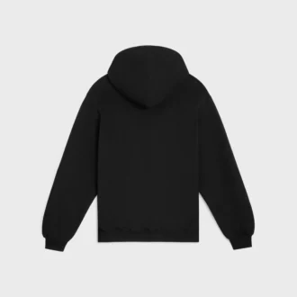 Hoodie met ritssluiting van katoenfleece
