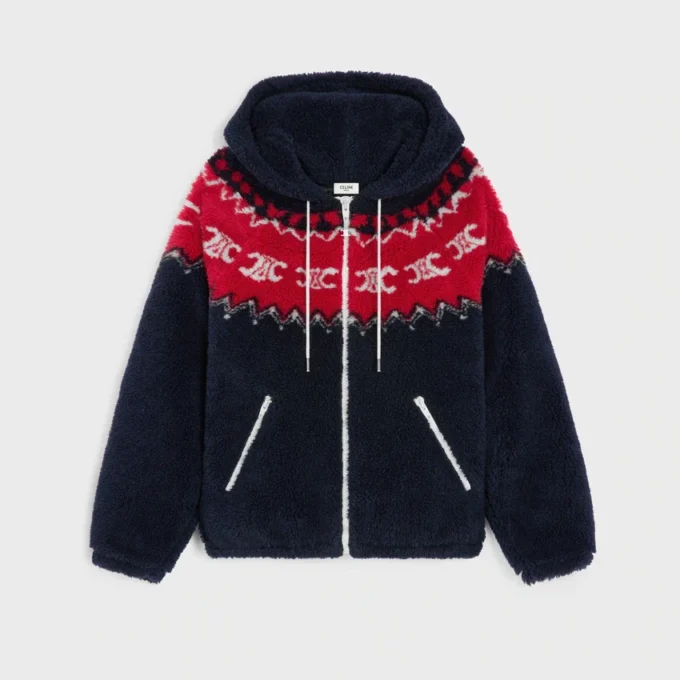 Jas met capuchon van Triomphe Fair Isle-fleece