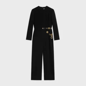 Jumpsuit van acetaatzijde