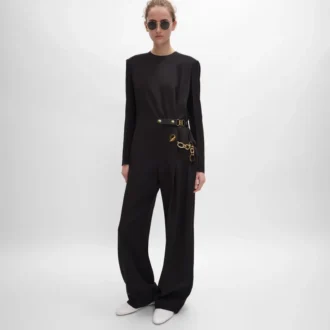 Jumpsuit van acetaatzijde