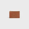 Kaartenhouder met ritssluiting Cuir Triomphe van glad lamsleer