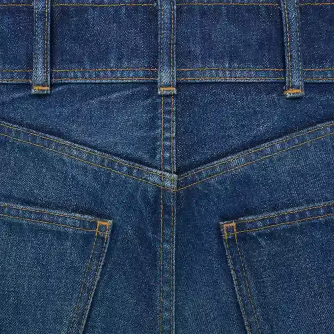 Kitty-short van donker Union Wash-denim