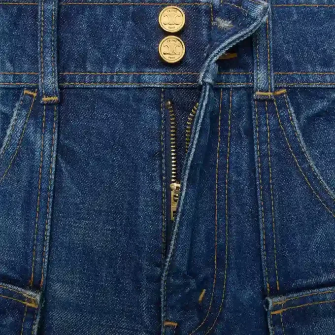 Kitty-short van donker Union Wash-denim