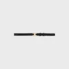 Kleine 18 mm Triomphe-riem met strass in Taurillon-leer