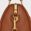 Kleine Boston-tas van glad kalfsleer