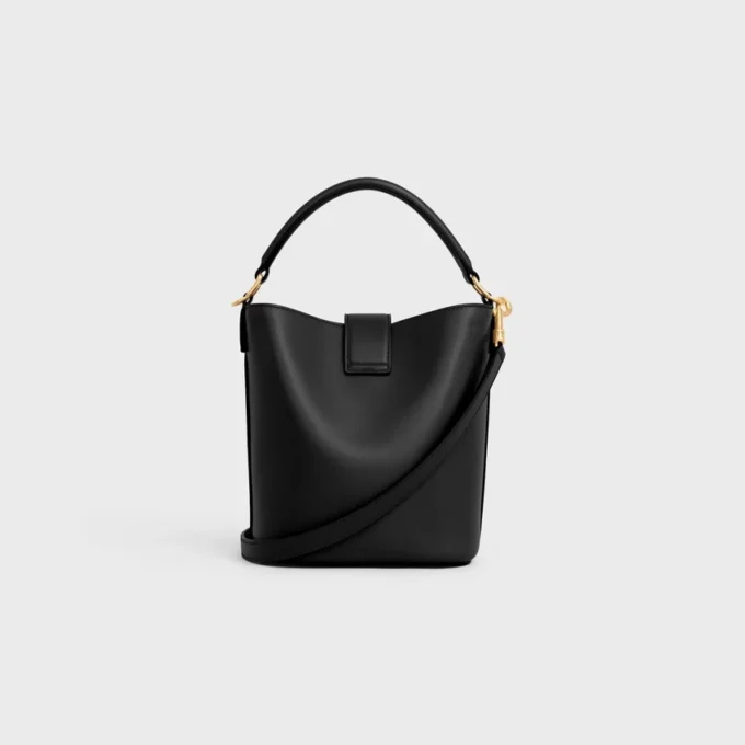 Kleine Bucket Louise van glad kalfsleer