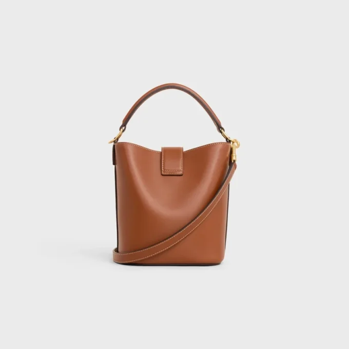 Kleine Bucket Louise van glad kalfsleer