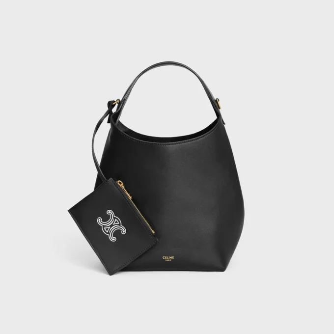 Kleine hobo van soepel, glad kalfsleer
