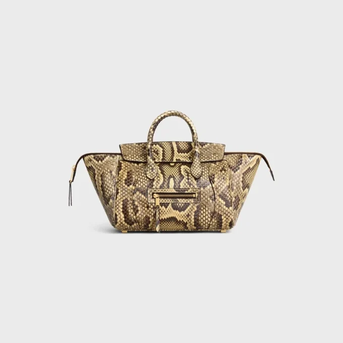 Kleine Luggage van pythonleer