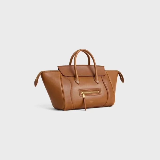 Kleine Luggage van soepel, glanzend lamsleer
