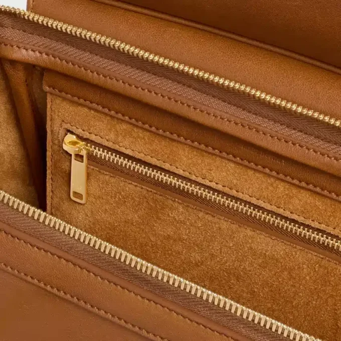 Kleine Luggage van soepel, glanzend lamsleer