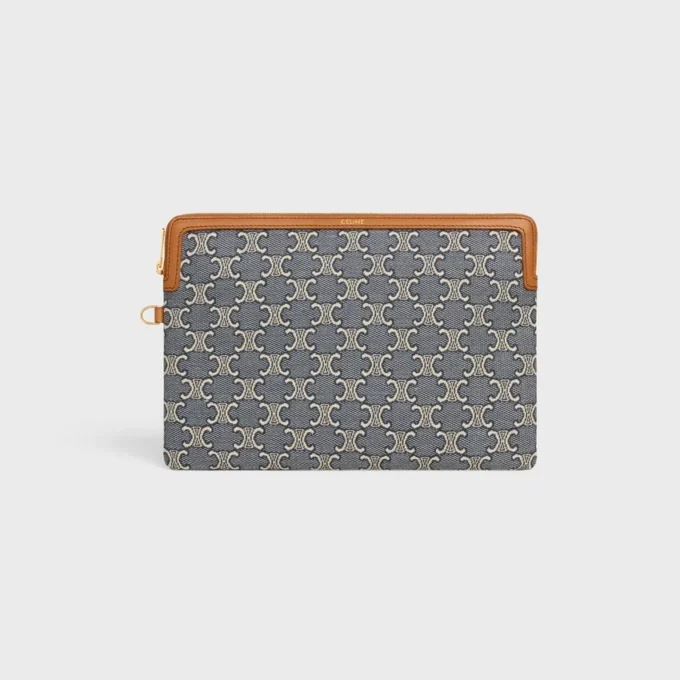 Kleine tas met riem Cuir Triomphe in Jacquard Triomphe All Over