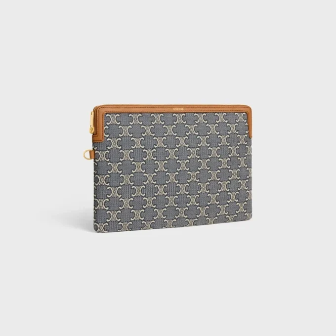 Kleine tas met riem Cuir Triomphe in Jacquard Triomphe All Over