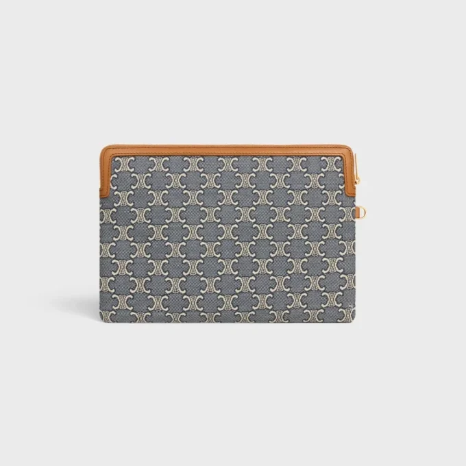 Kleine tas met riem Cuir Triomphe in Jacquard Triomphe All Over