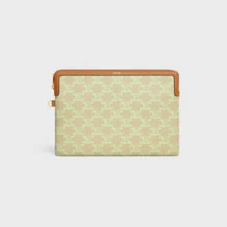 Kleine tas met riem Cuir Triomphe in Toile Triomphe Et Veau