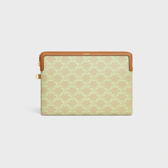 Kleine tas met riem Cuir Triomphe in Toile Triomphe Et Veau