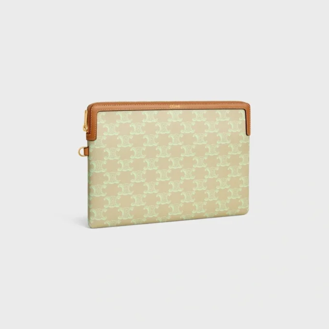Kleine tas met riem Cuir Triomphe in Toile Triomphe Et Veau