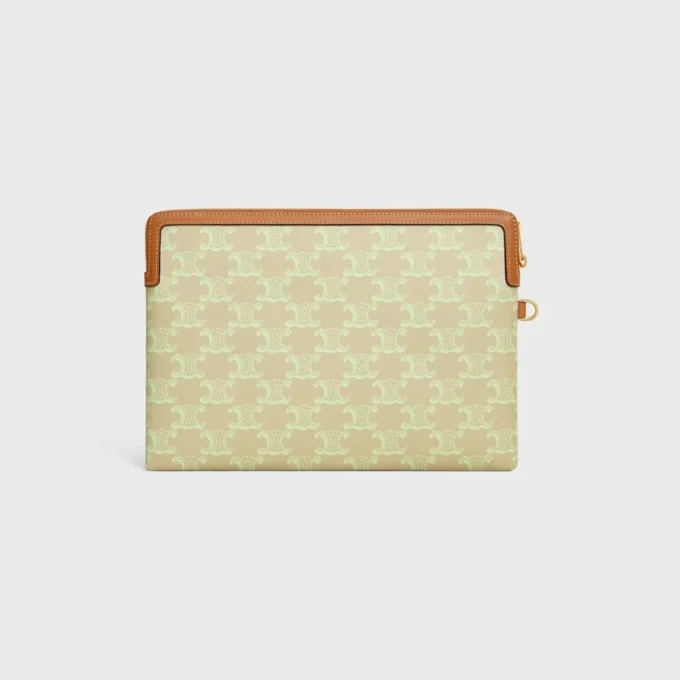 Kleine tas met riem Cuir Triomphe in Toile Triomphe Et Veau