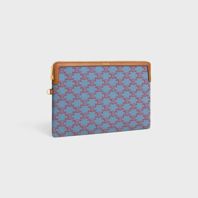 Kleine tas met riem Cuir Triomphe van textiel met Triomphe-motief