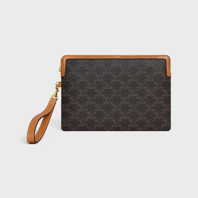 Kleine tas met riem Cuir Triomphe van Triomphe Canvas en kalfsleer