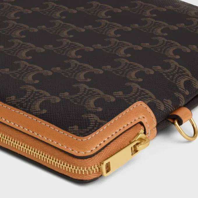 Kleine tas met riem Cuir Triomphe van Triomphe Canvas en kalfsleer