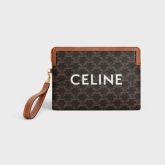 Kleine tas met riem Cuir Triomphe van Triomphe Canvas met CELINE-print
