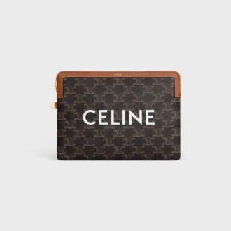 Kleine tas met riem Cuir Triomphe van Triomphe Canvas met CELINE-print