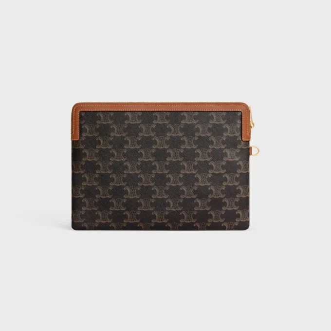 Kleine tas met riem Cuir Triomphe van Triomphe Canvas met CELINE-print