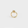 Knoopring van messing met gouden afwerking