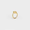 Knoopring van messing met gouden afwerking