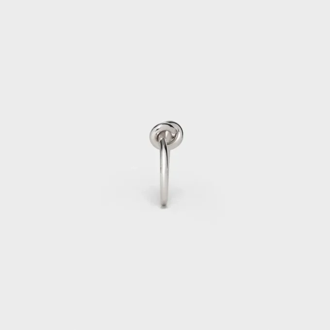 Knoopring van messing met rhodiumafwerking Knoopring van messing met rhodiumafwerking